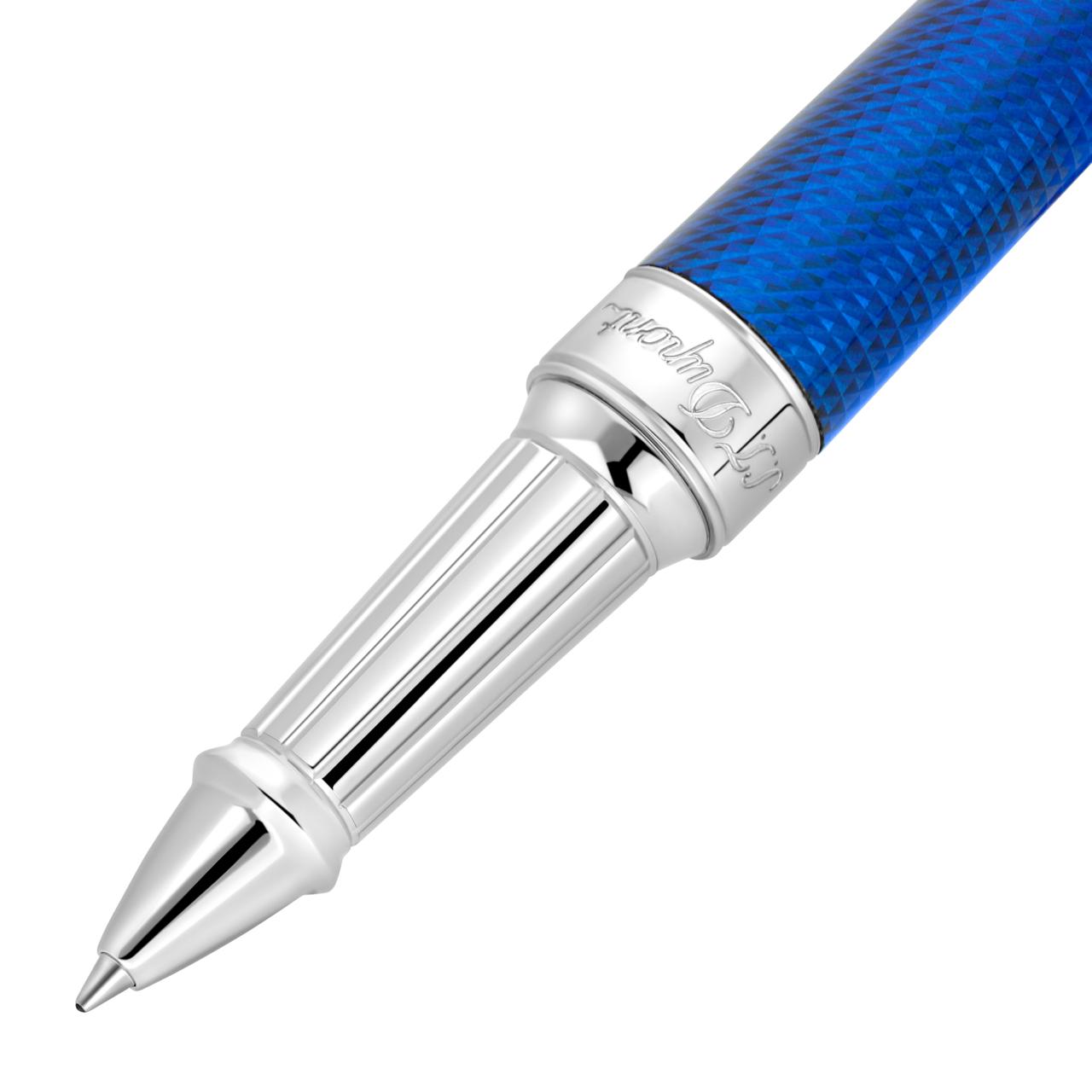 S.T. Dupont Eternity XL Blue Lacquer Over Guilloche - Rollerball