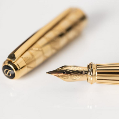 S.T. Dupont Monogram 1872 Eternity L Gold Fountain Pen – Nibs.com