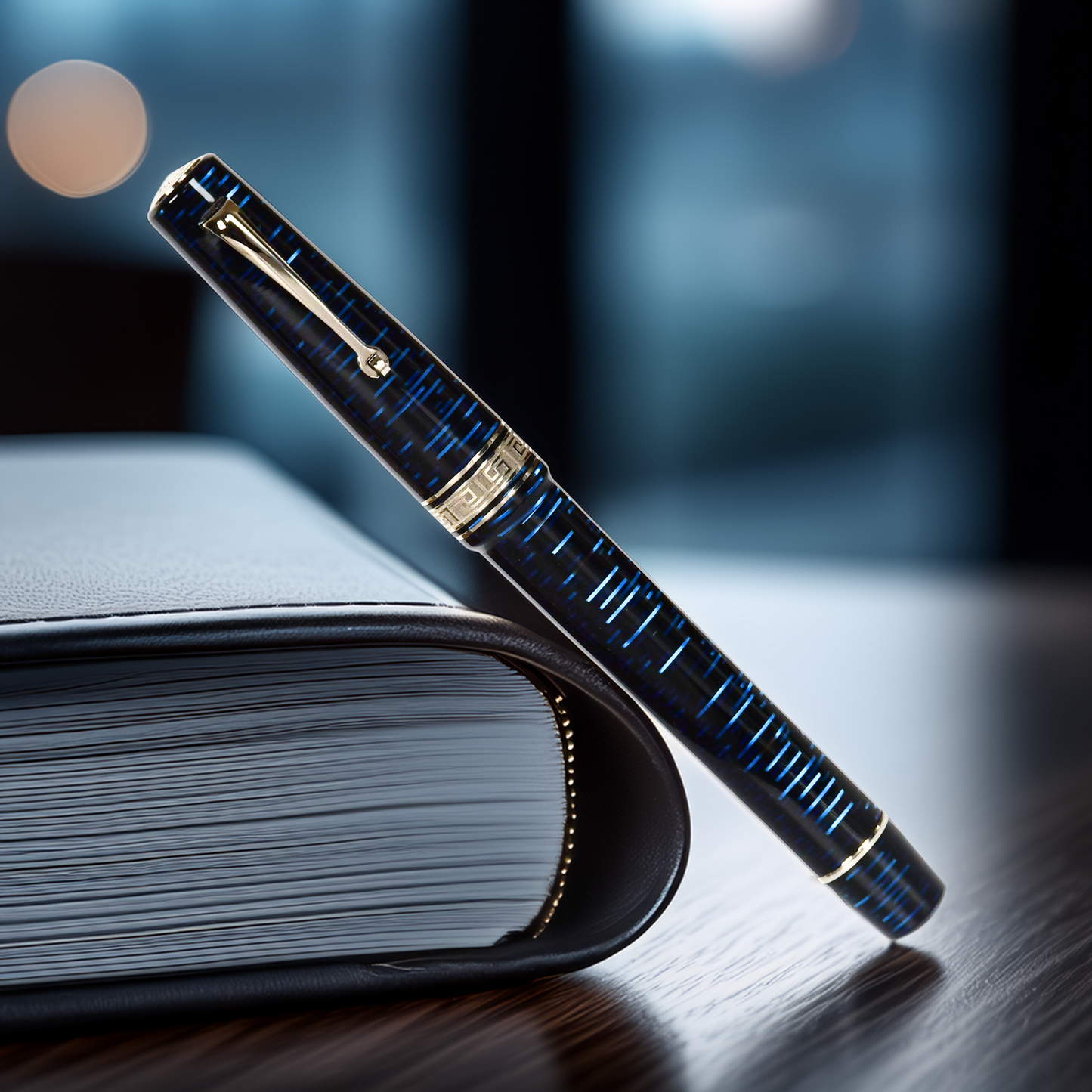 ASC Bologna Extra Blue "Wall Street" Skyscraper  Limited Edition Fountain Pen Collection