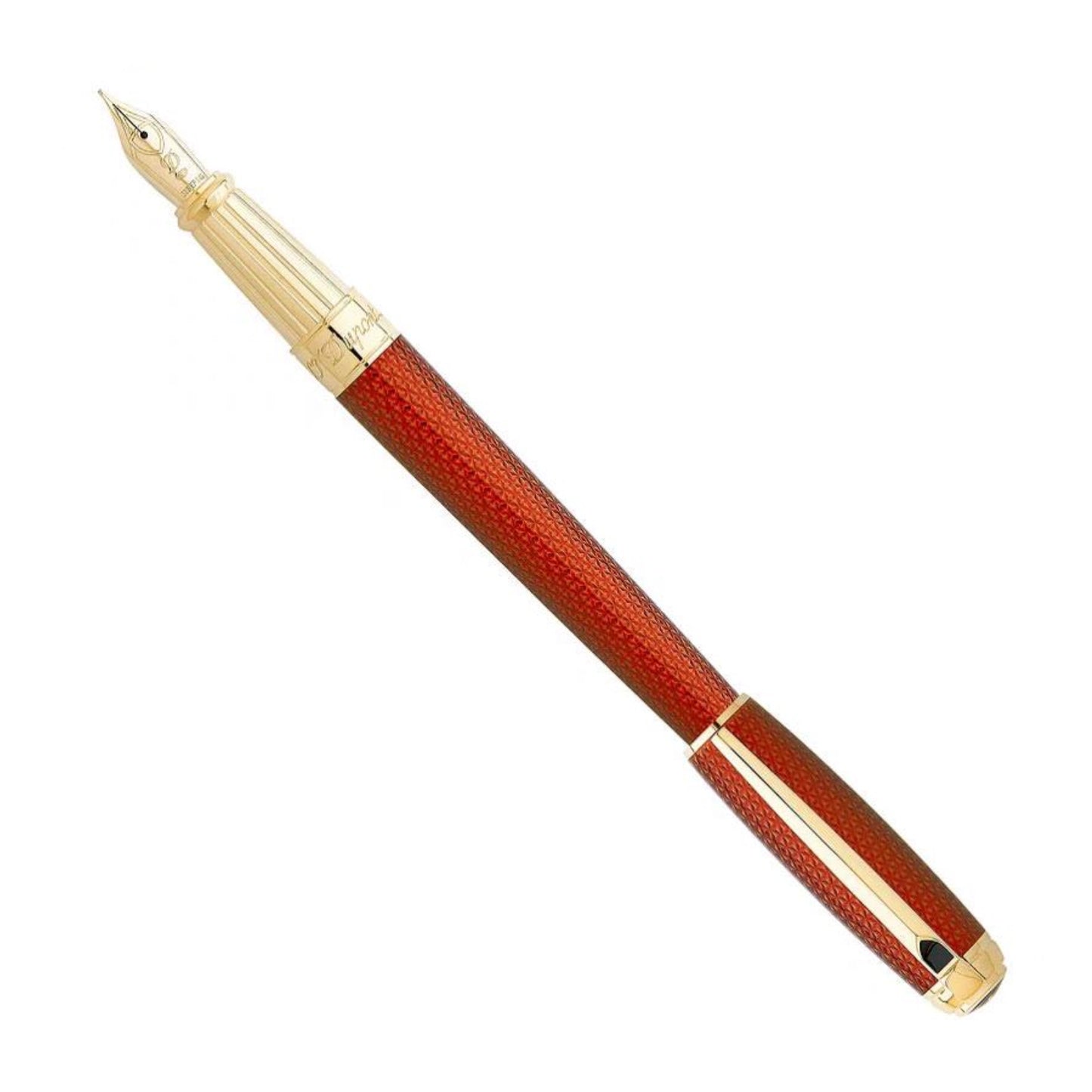 S.T. Dupont Line D Large Firehead Guilloché Amber