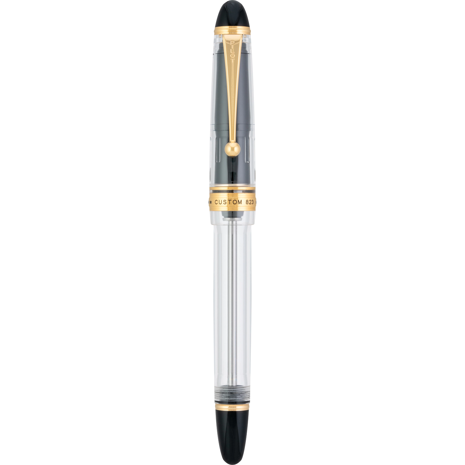 Custom 823 Clear Demonstrator Fountain Pen - Capped