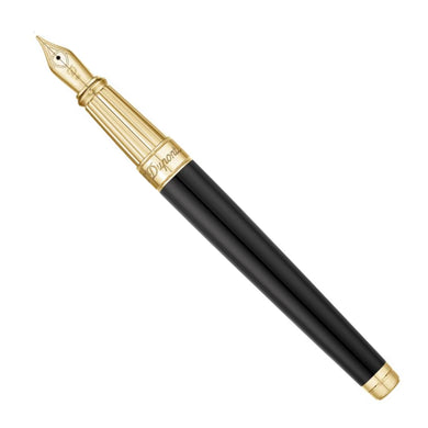 S.T. Dupont ブラック ゴールド 万年筆 18k S.T. Dupont Line D Large Black Gold – Nibs.com