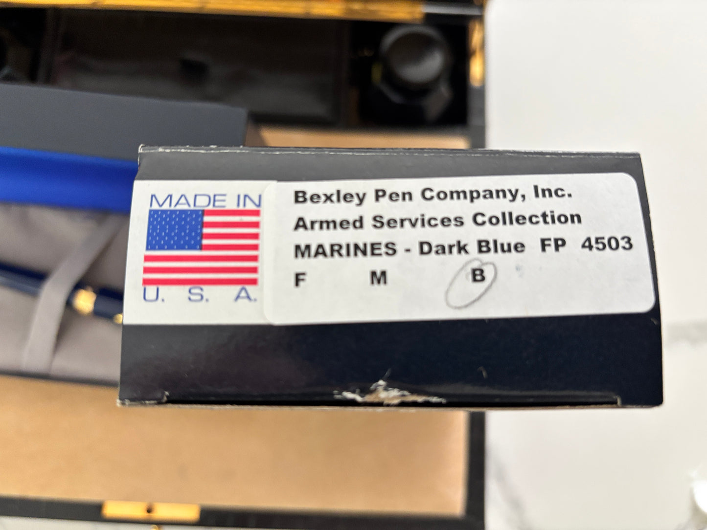 Bexley Armed Services Marines Dark Blue Steel Nib - Fountain Pen
