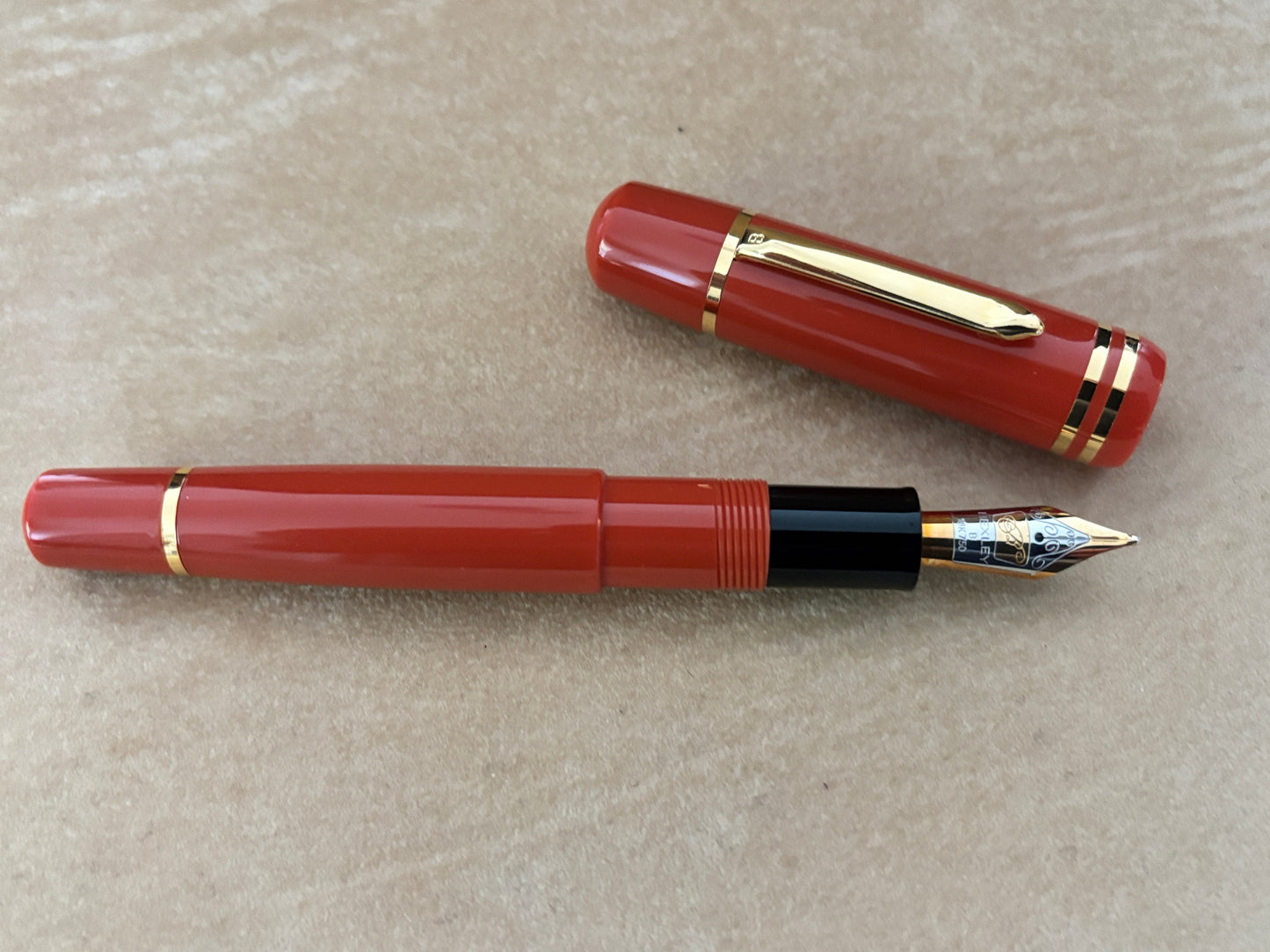 Bexley Magnum Poseidon Orange 18k Gold Nib - Fountain Pen