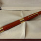 Bexley Taper Cap Orange Ebonite Gold Trim (Circa 2001) - Fountain Pen