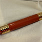 Bexley Taper Cap Orange Ebonite Gold Trim (Circa 2001) - Fountain Pen