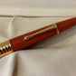 Bexley Taper Cap Orange Ebonite Gold Trim (Circa 2001) - Fountain Pen