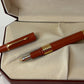 Bexley Taper Cap Orange Ebonite Gold Trim (Circa 2001) - Fountain Pen