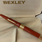 Bexley Taper Cap Orange Ebonite Gold Trim (Circa 2001) - Fountain Pen