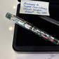 Bexley Decoband Ebonite Aqua Green Ripple Cupid Overlay (Only One Produced) - Fountain Pen