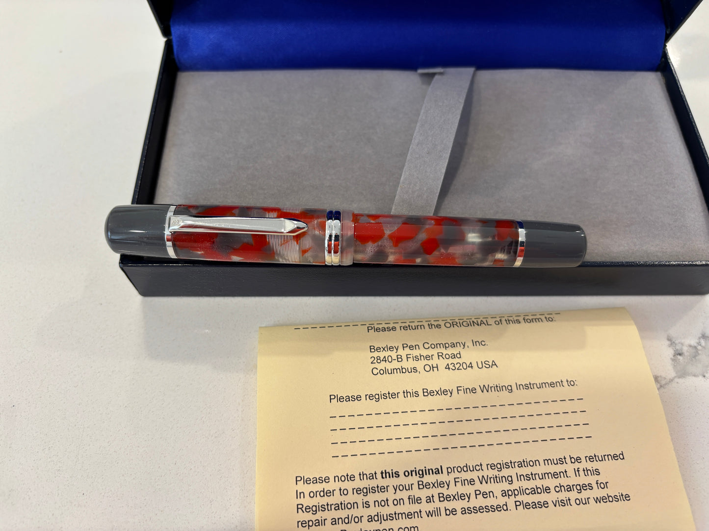 Bexley Poseidon Red Rhodium Trim (Circa 2014) - Fountain Pen