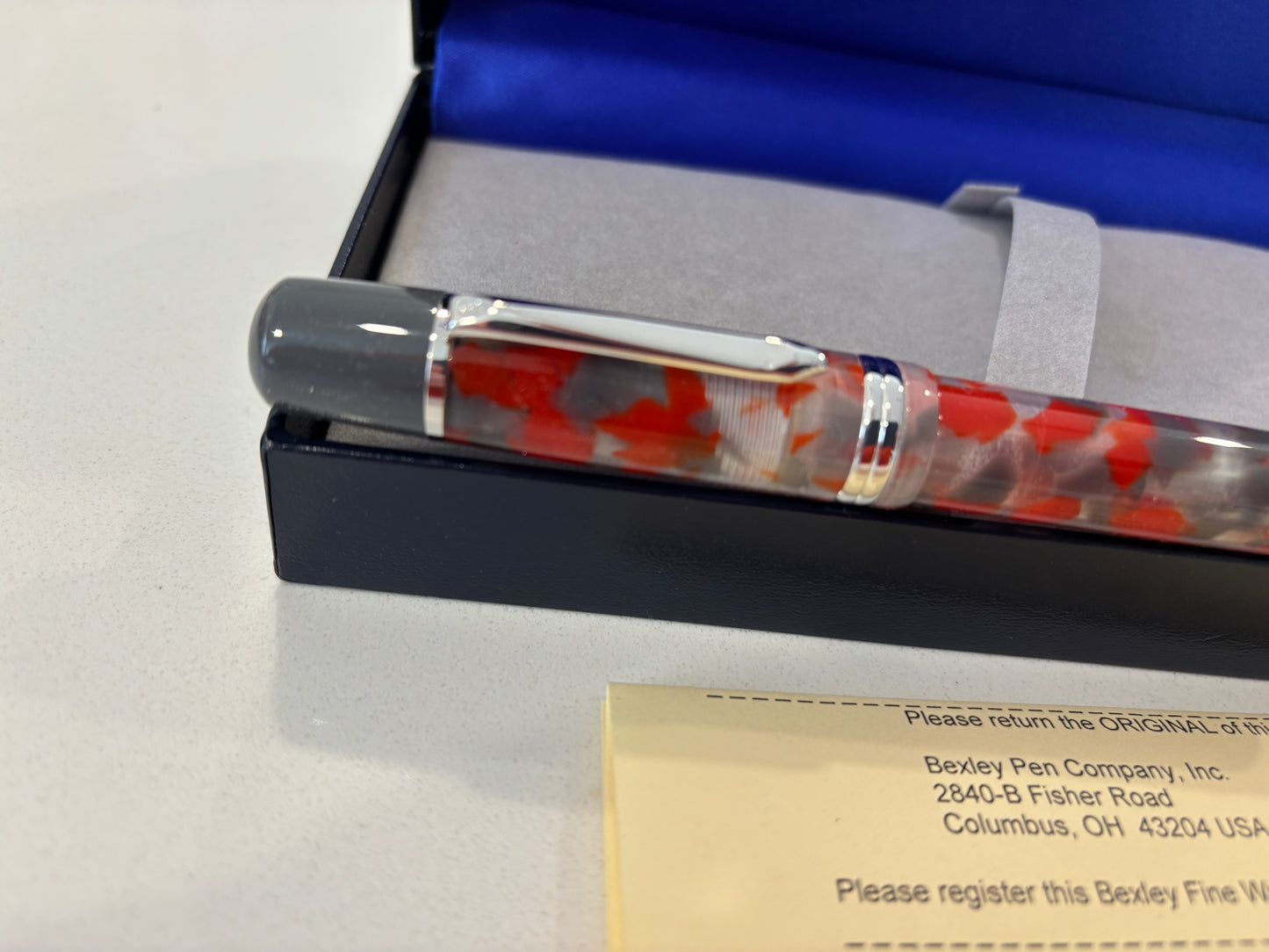 Bexley Poseidon Red Rhodium Trim (Circa 2014) - Fountain Pen