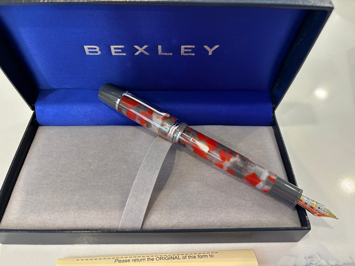 Bexley Poseidon Red Rhodium Trim (Circa 2014) - Fountain Pen