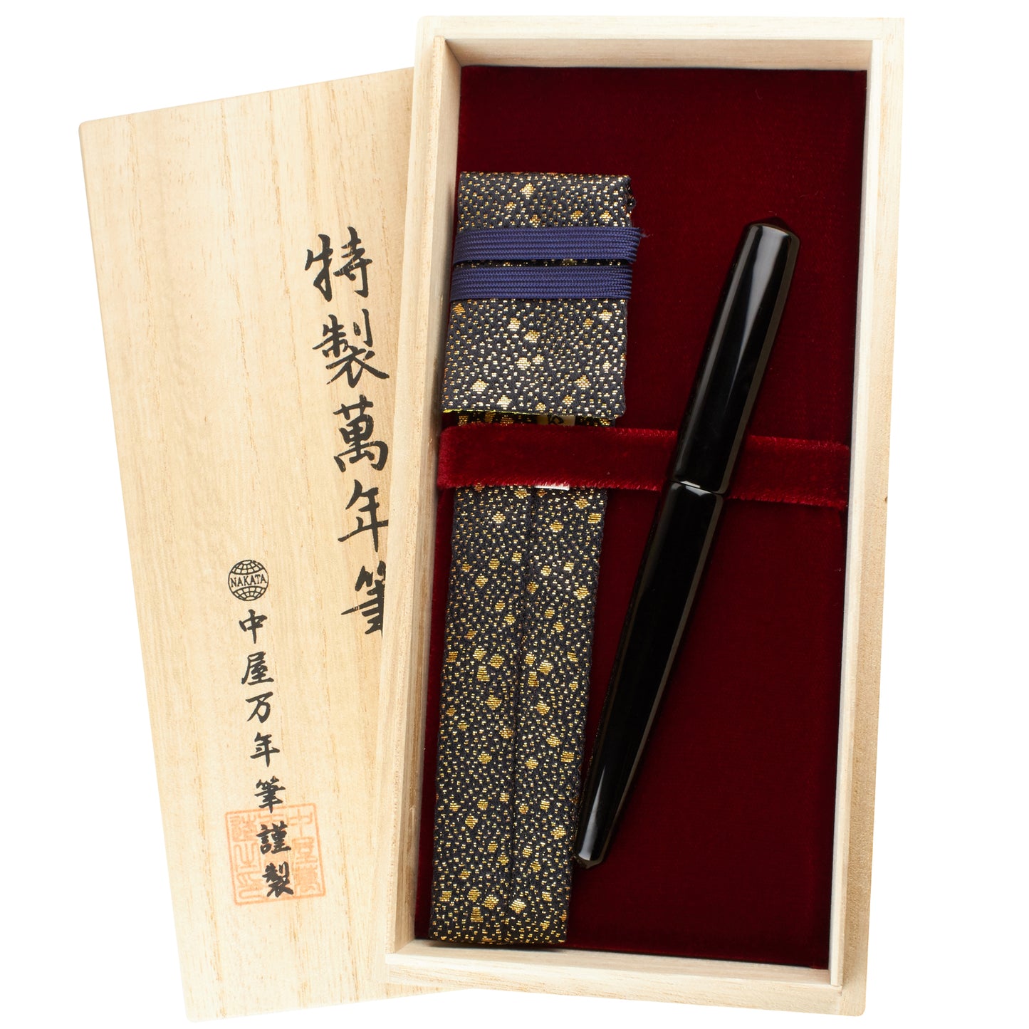 Nakaya Naka-ai Cigar Ballpen Kuro-roiro Gold