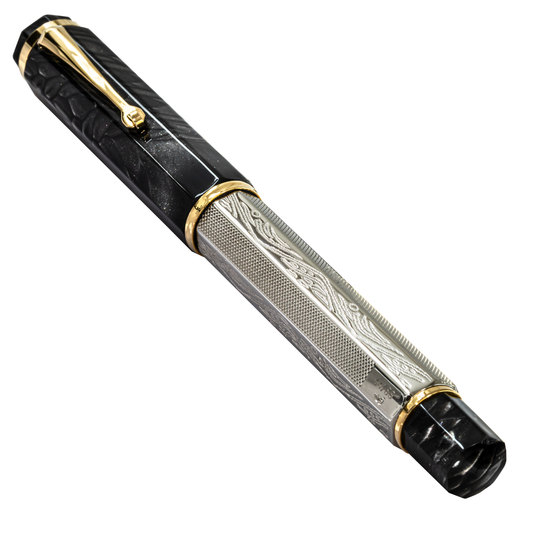 OMAS Cobra Silver Guilloché Fountain Pen