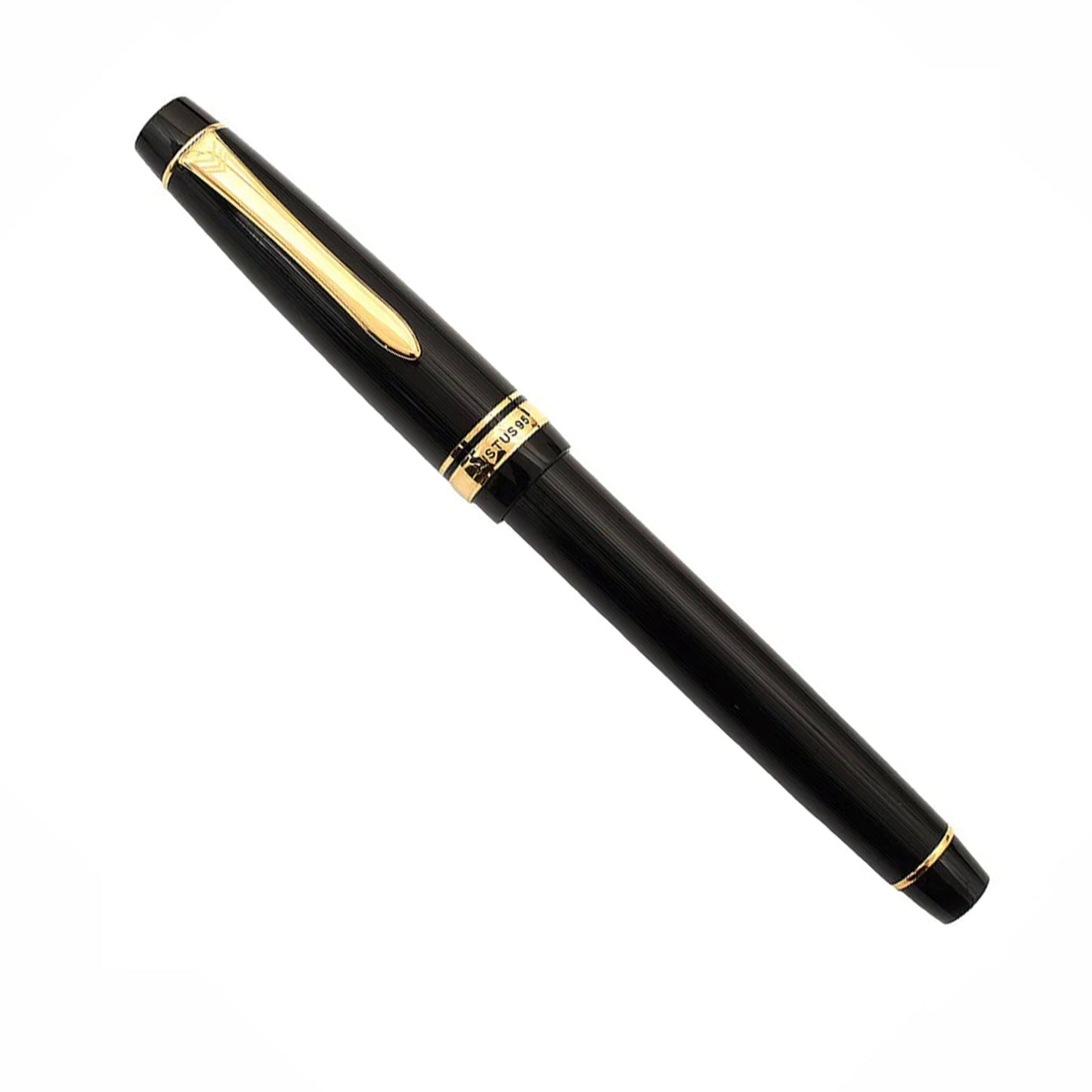 Pilot Justus 95 Black w/Gold Trim - Fountain Pen (Adjustable Nib)