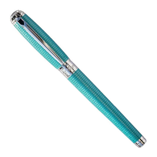 S.T. Dupont Line D Large Diamond Guilloché Aquamarine