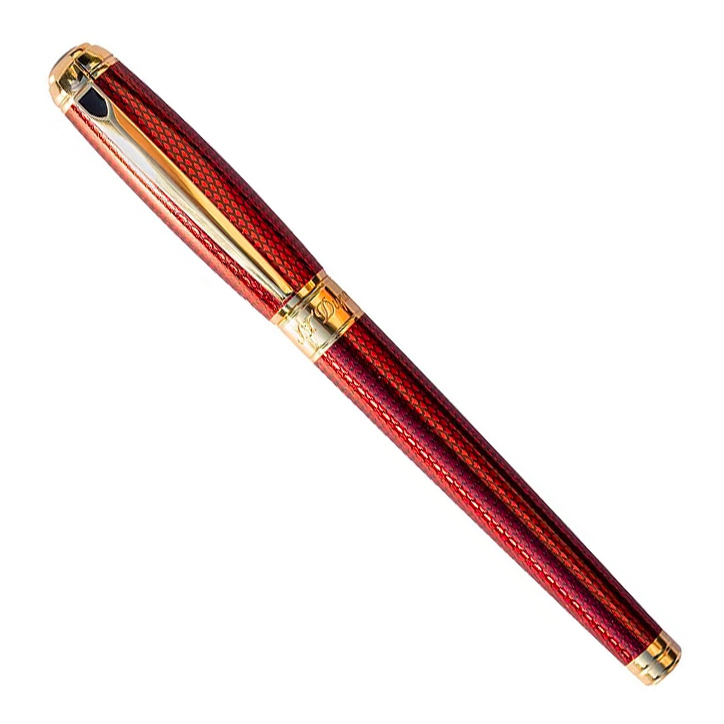 S.T. Dupont Line D Large Diamond Guilloché Ruby