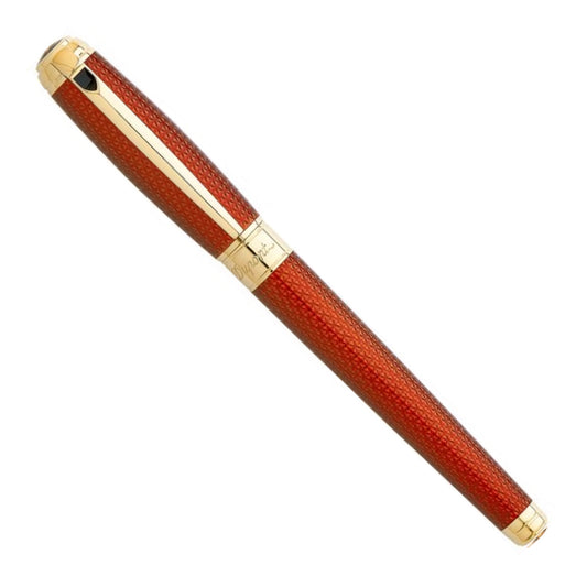 S.T. Dupont Line D Large Firehead Guilloché Amber