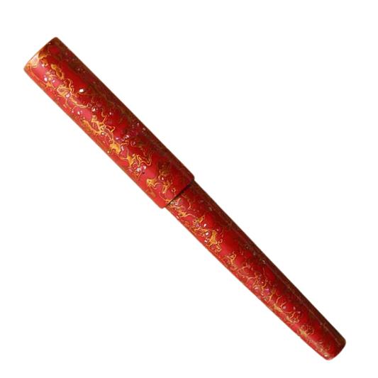 Wancher Sekai Saihi Urushi Aka-age Raden Fountain Pen