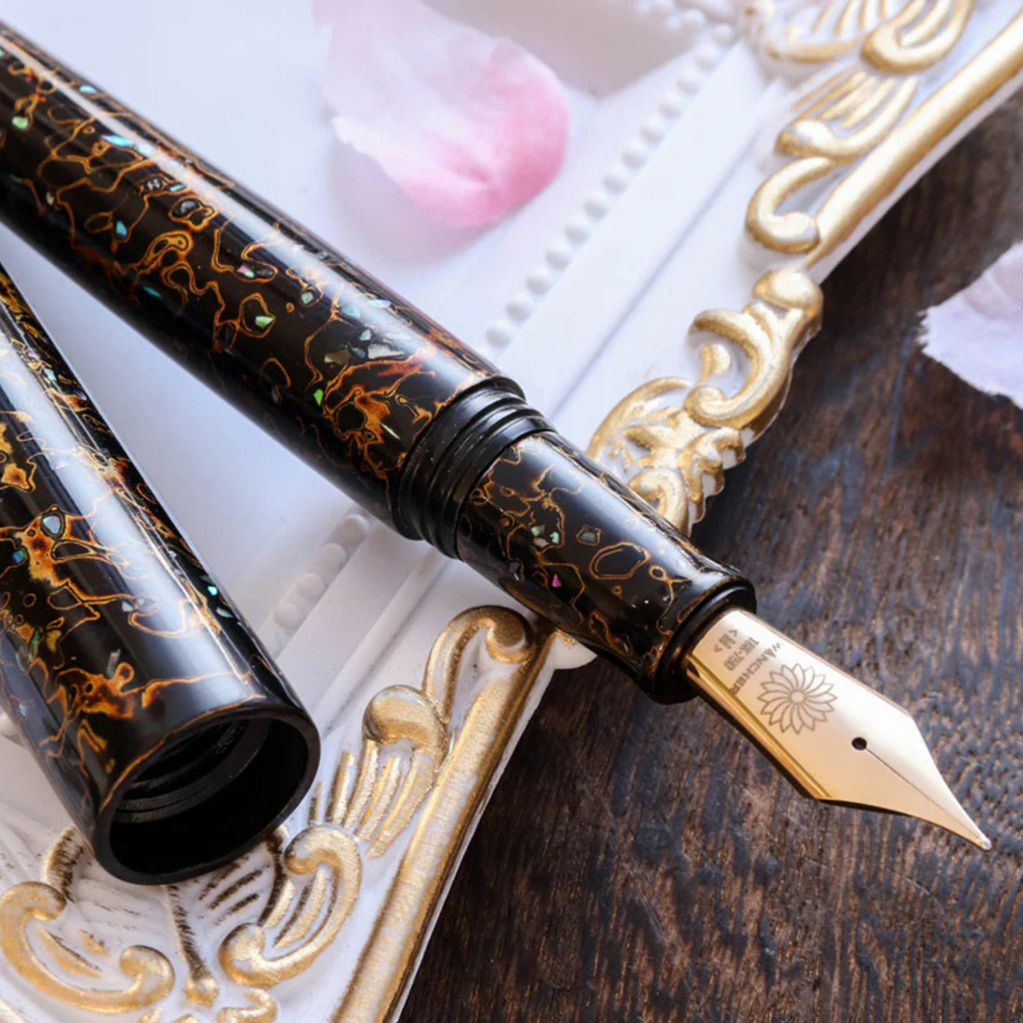 Wancher Sekai Saihi Urushi Kuro-age Original Fountain Pen