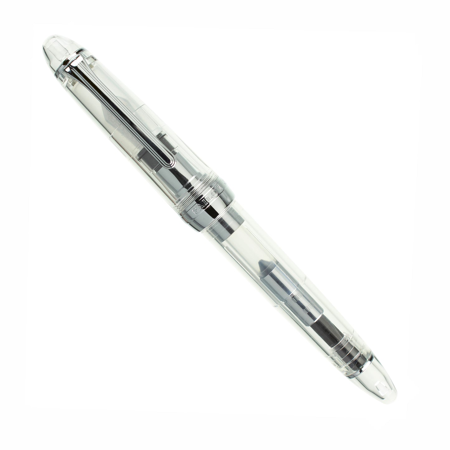 Sailor 1911 Full-Size Demonstrator Silver Fountain Pen - Show Tester