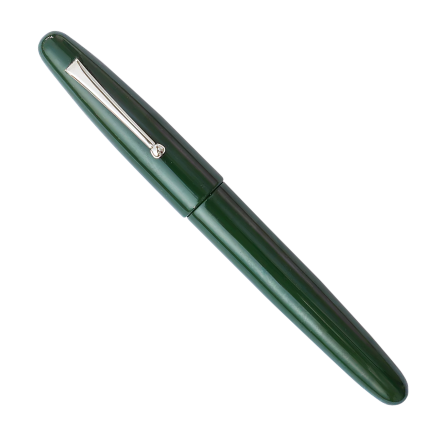 Wancher Dream Pen True Urushi Green w/ Chrome Plated Clip Fountain Pen