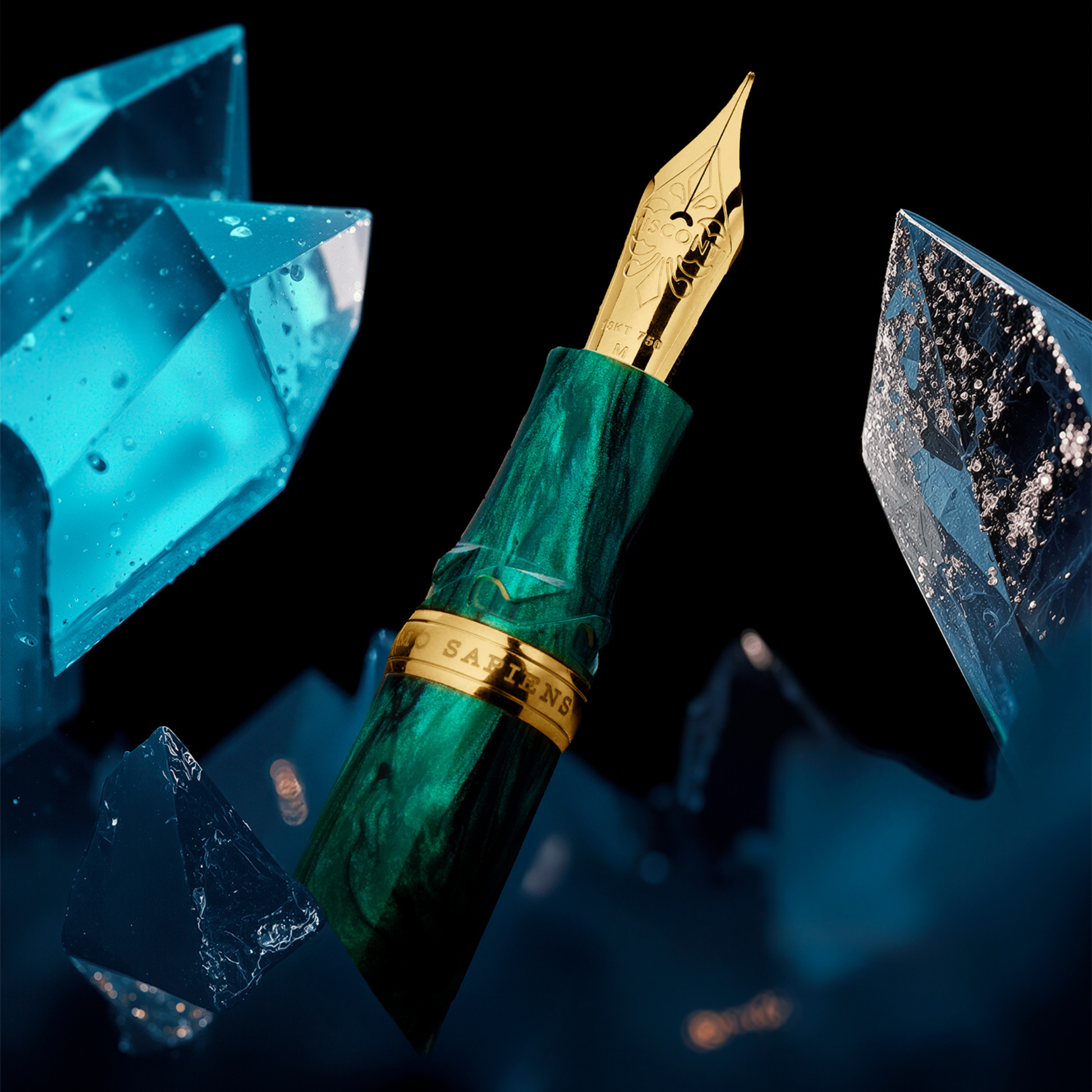 Visconti Limited Edition Homo Sapiens Dark Emerald Fountain Pen Collection