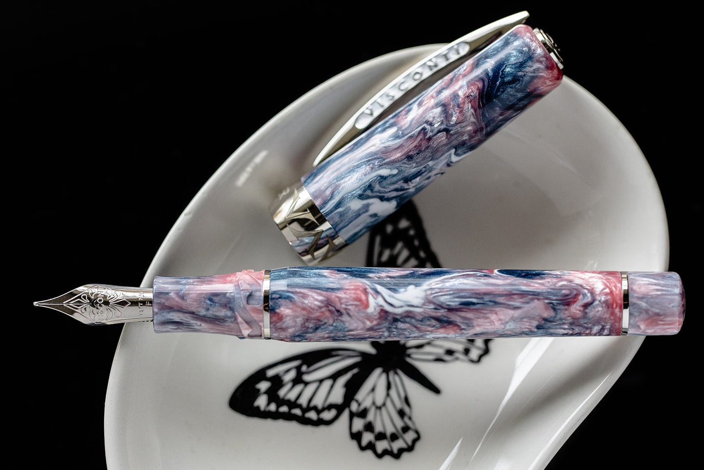 Visconti Voyager Mariposa Painted Beauty with Palladium Trims - Fountain Pen