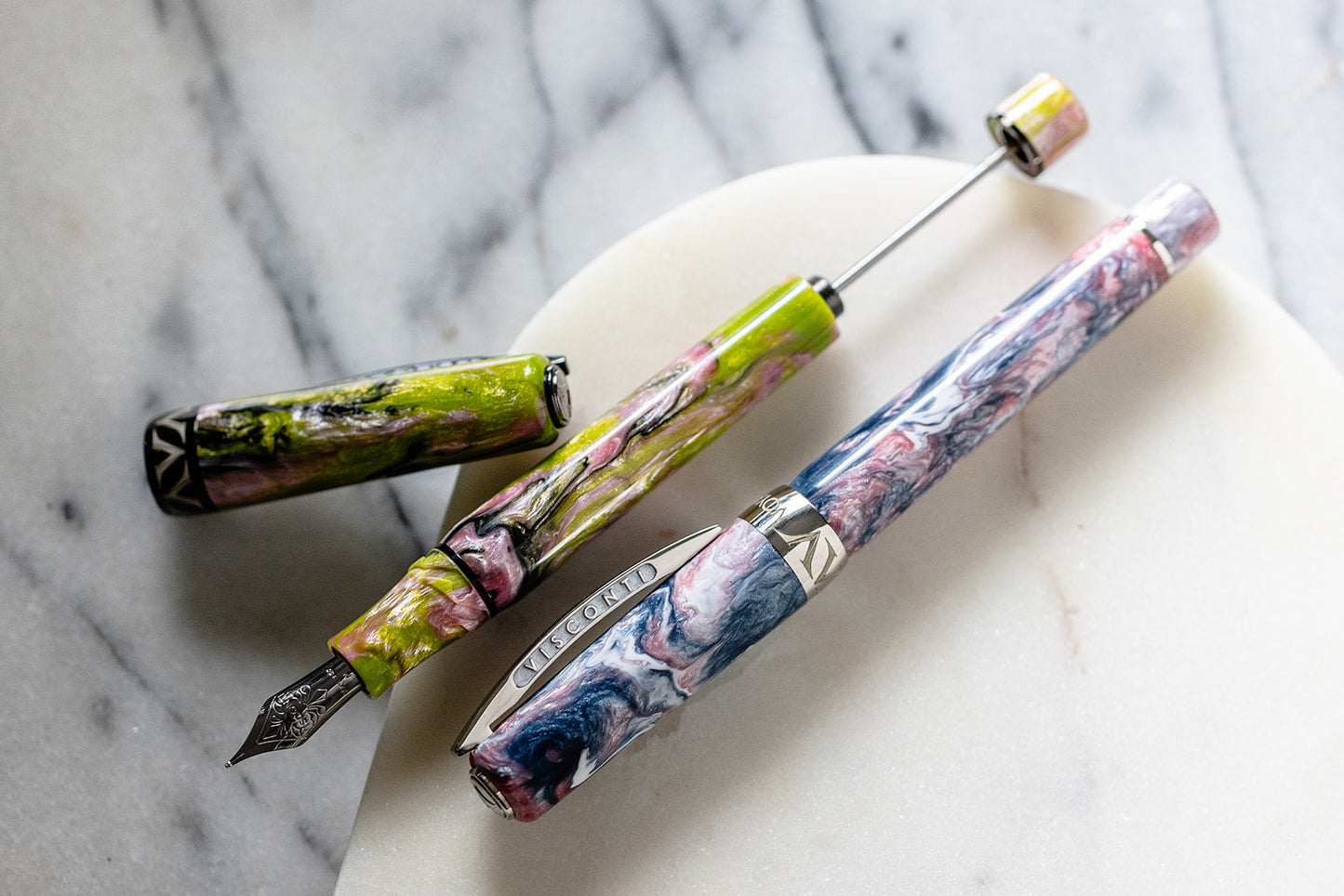Visconti Voyager Mariposa Painted Beauty with Palladium Trims - Fountain Pen