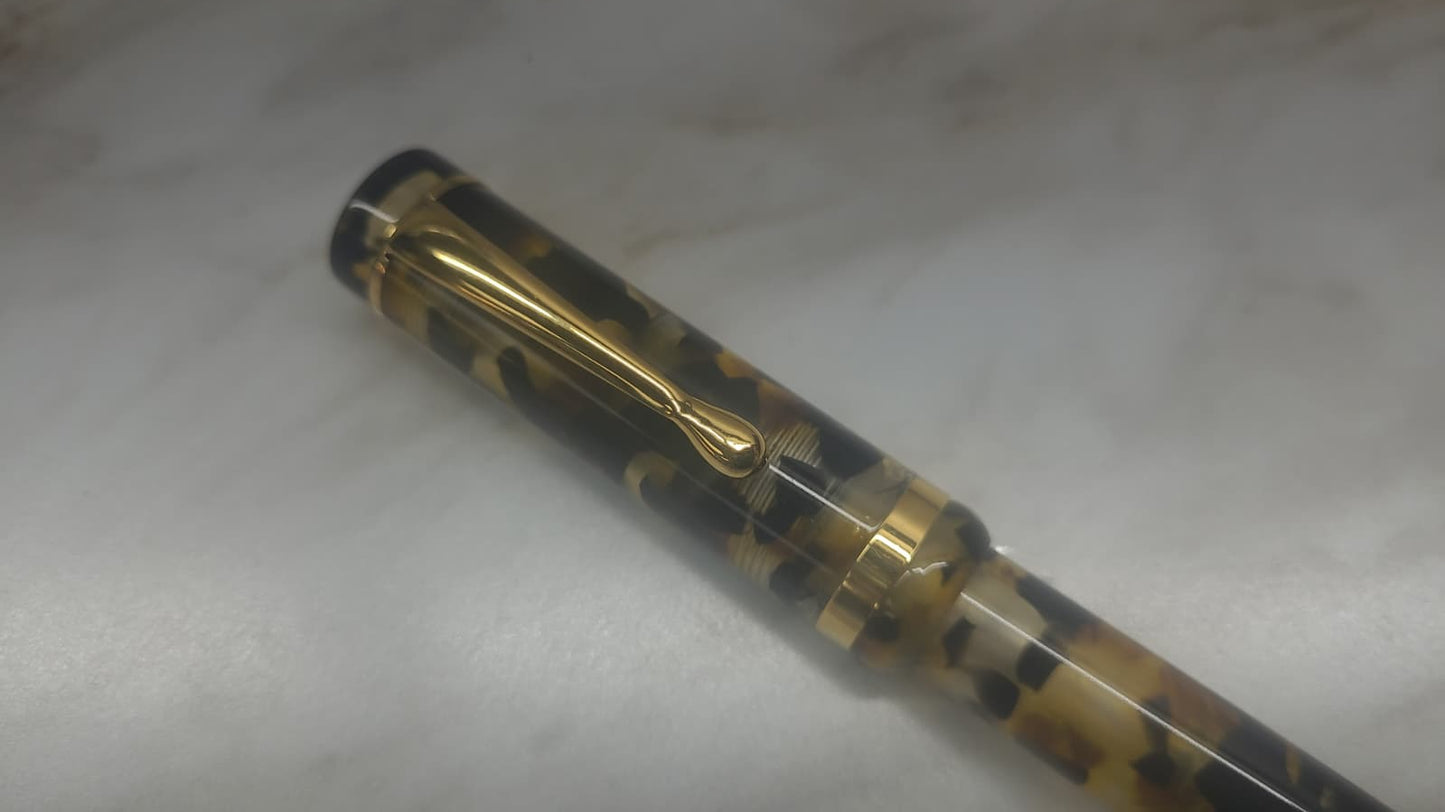 Bexley Deluxe Collection Lucens Tortoise Gold Nib - Fountain Pen
