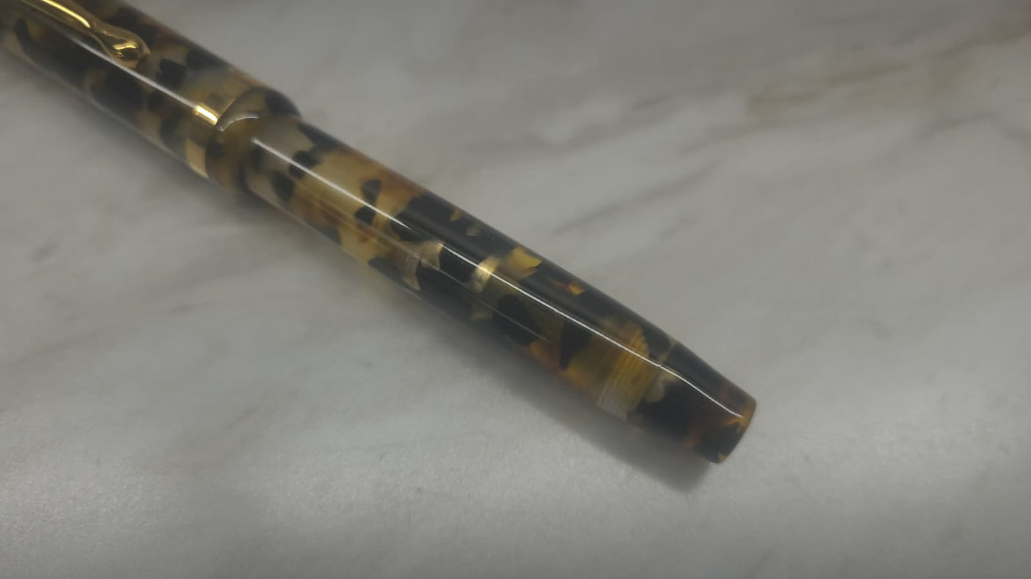 Bexley Deluxe Collection Lucens Tortoise Gold Nib - Fountain Pen