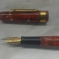 Bexley Custom Admiral Collection Orange & White Steel Nib - Fountain Pen