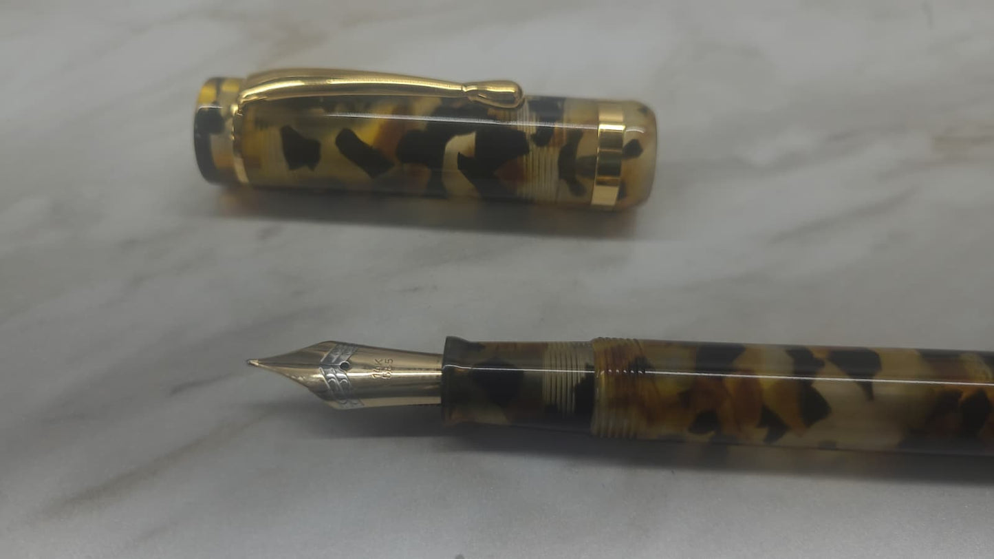 Bexley Deluxe Collection Lucens Tortoise Gold Nib - Fountain Pen