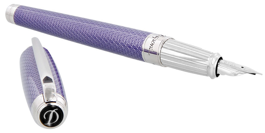 S.T. Dupont Line D Large Firehead Guilloché Lilac
