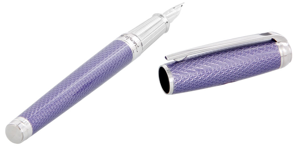 S.T. Dupont Line D Large Firehead Guilloché Lilac