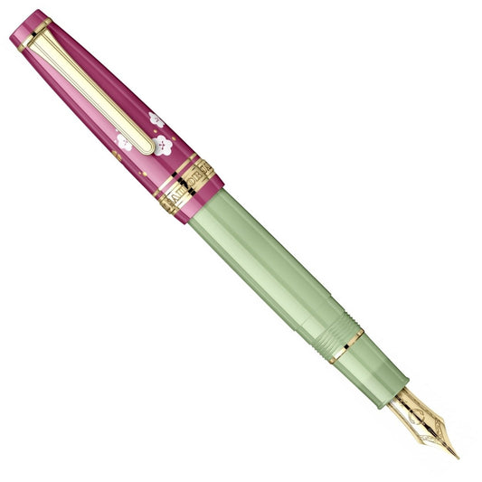 Sailor Pro Gear Slim Princess Raden Uguisu Set (w/Ink Shikiori) Limited Edition - Fountain Pen (14k Nib)