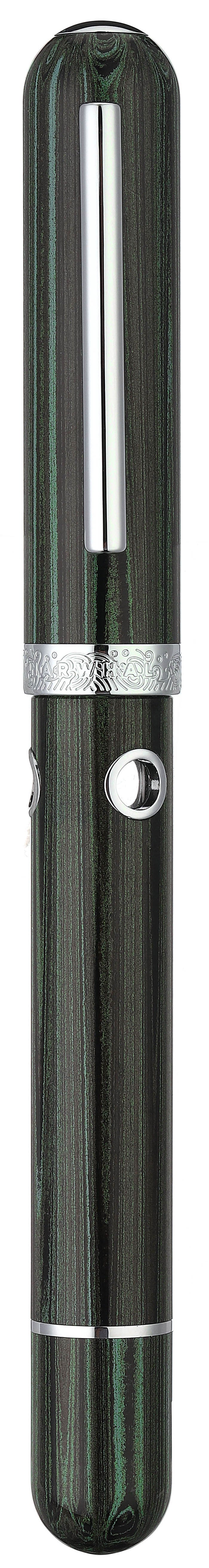 Narwhal Nautilus Chelonia Green Ebonite 14k - nibs.com