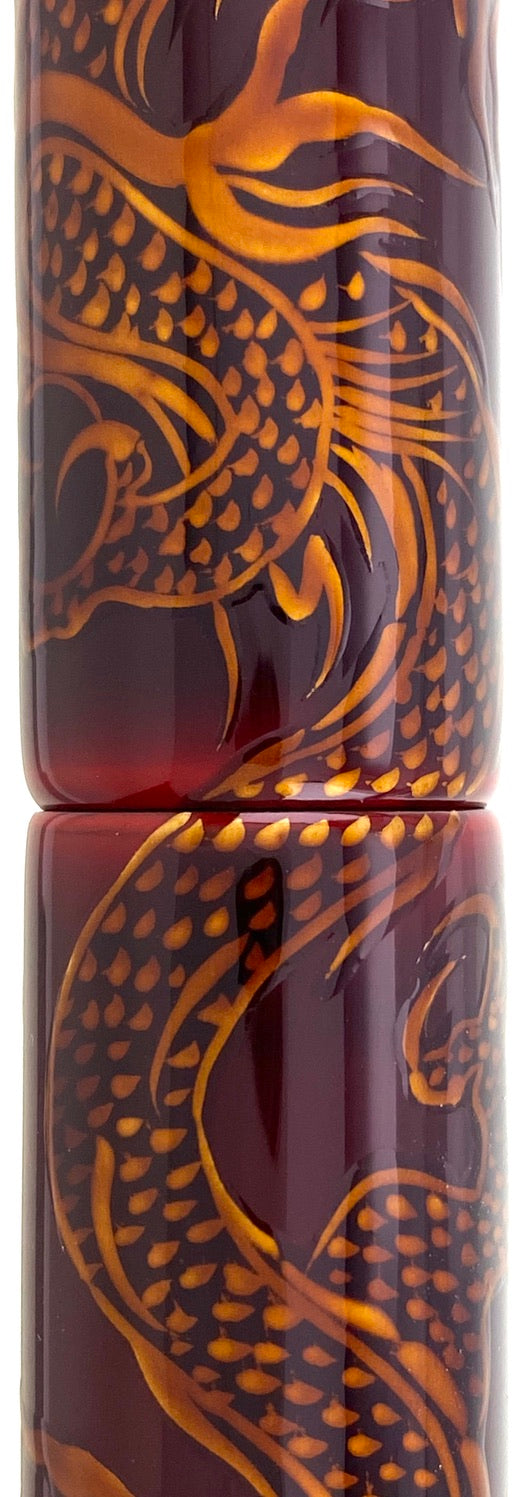 Nakaya 17mm Portable Cigar Ascending Dragon Aka-tamenuri - nibs.com