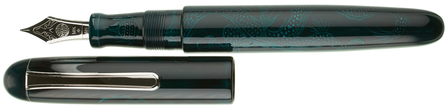Nakaya Portable Writer Ascending Dragon Ao-tamenuri - nibs.com