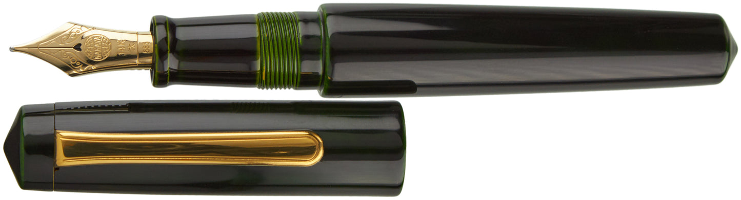 Nakaya Piccolo Writer Midori-tamenuri - nibs.com