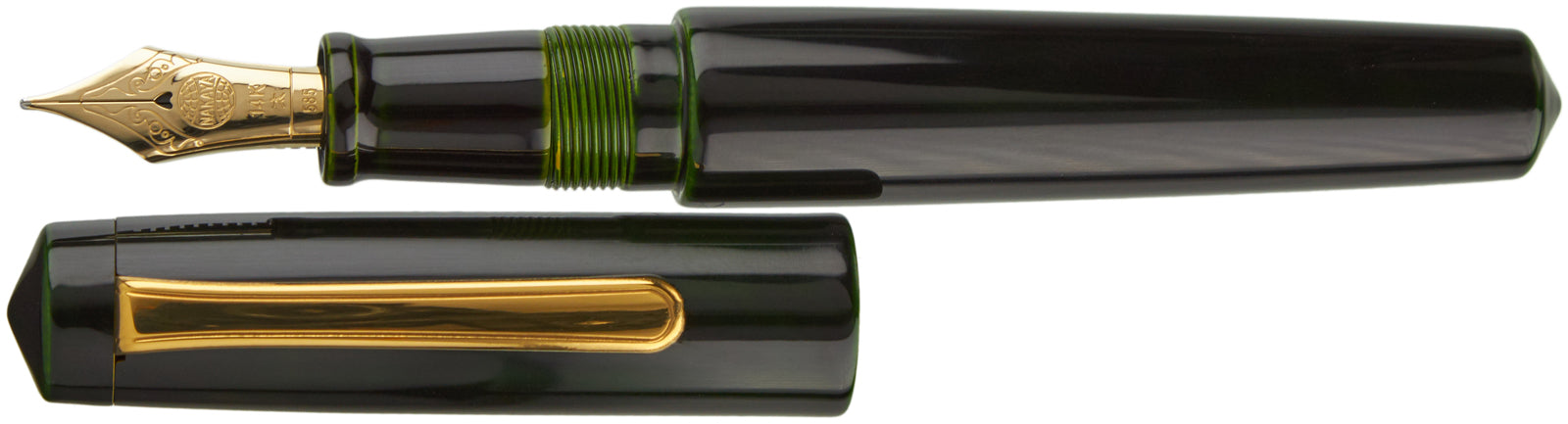 Nakaya Piccolo Writer Midori-tamenuri - nibs.com