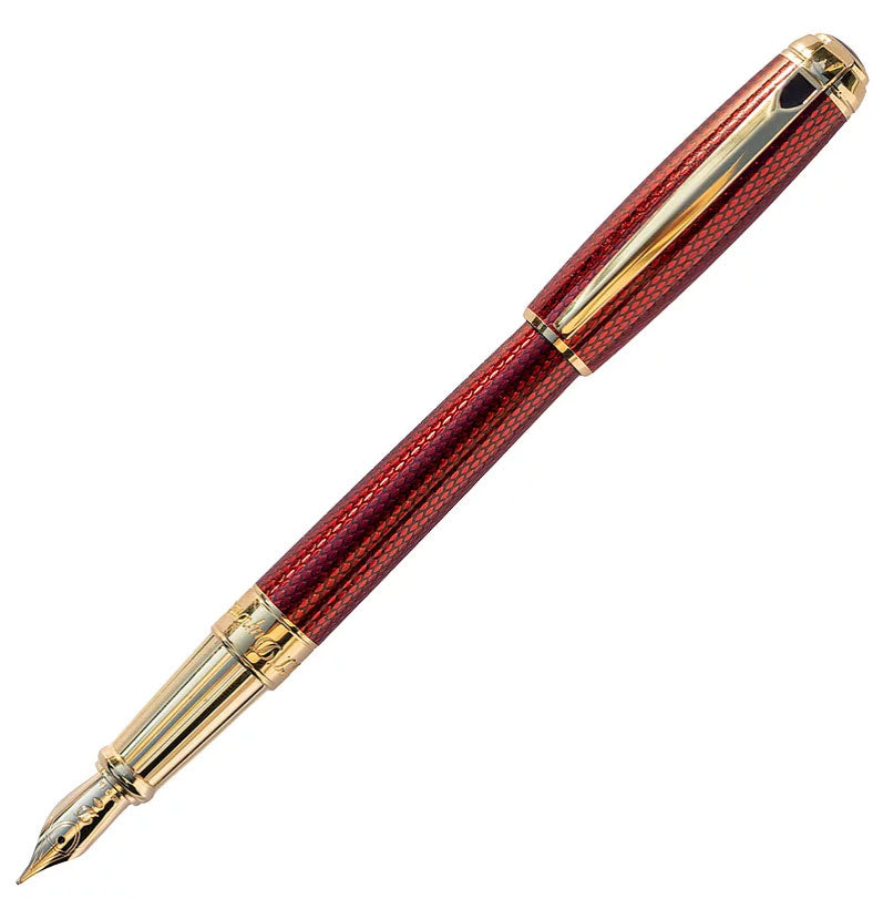 S.T. Dupont Line D Large Diamond Guilloché Ruby - nibs.com