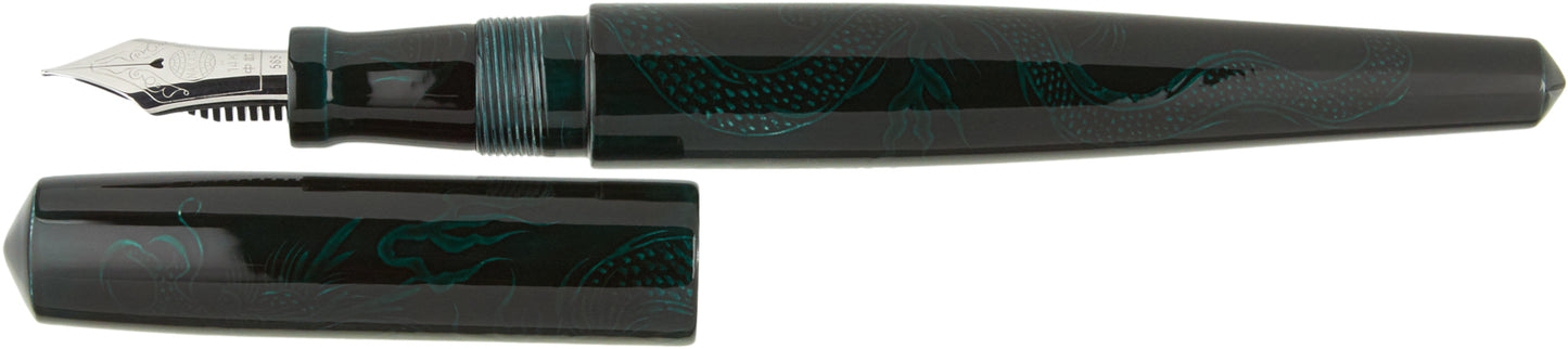 Nakaya Naka-ai Cigar Ascending Dragon Ao-tamenuri - nibs.com