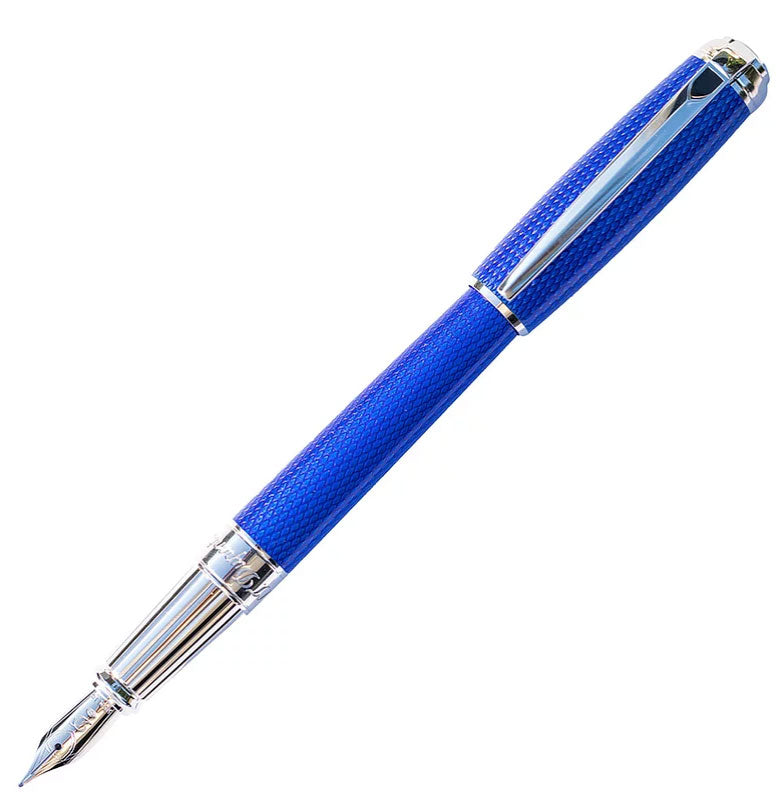 S.T. Dupont Line D Large Diamond Guilloché Sapphire - nibs.com