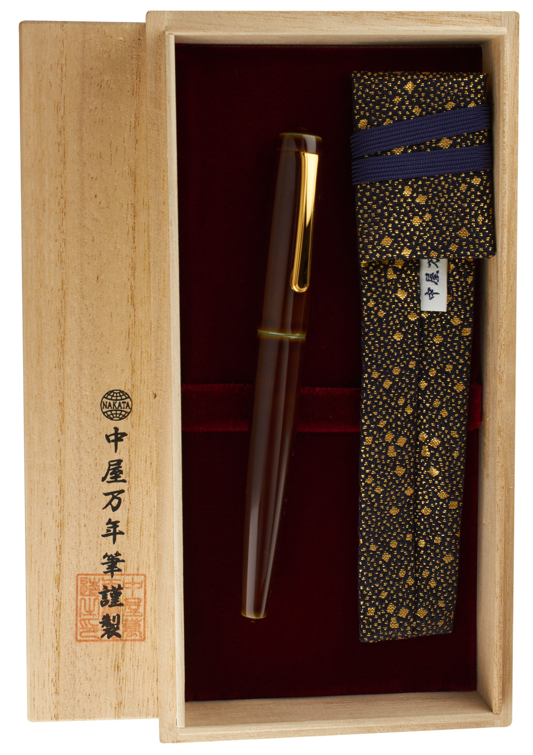 Nakaya Naka-ai Writer Ballpen Heki-tamenuri Gold - nibs.com
