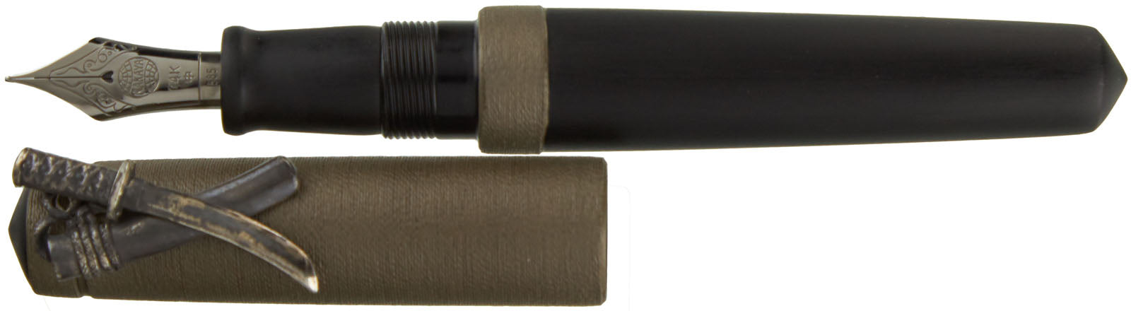 Nakaya Piccolo Writer Small Sword Gin Itomaki - nibs.com