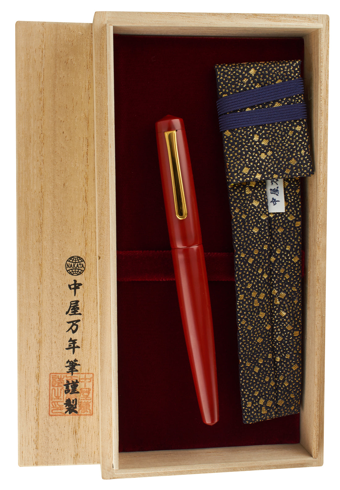 Nakaya Naka-ai Writer Ballpen Shu Unpolished Gold - nibs.com