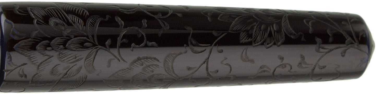 Nakaya Piccolo Cigar Housoge Kikyo-tamenuri Charcoal - nibs.com