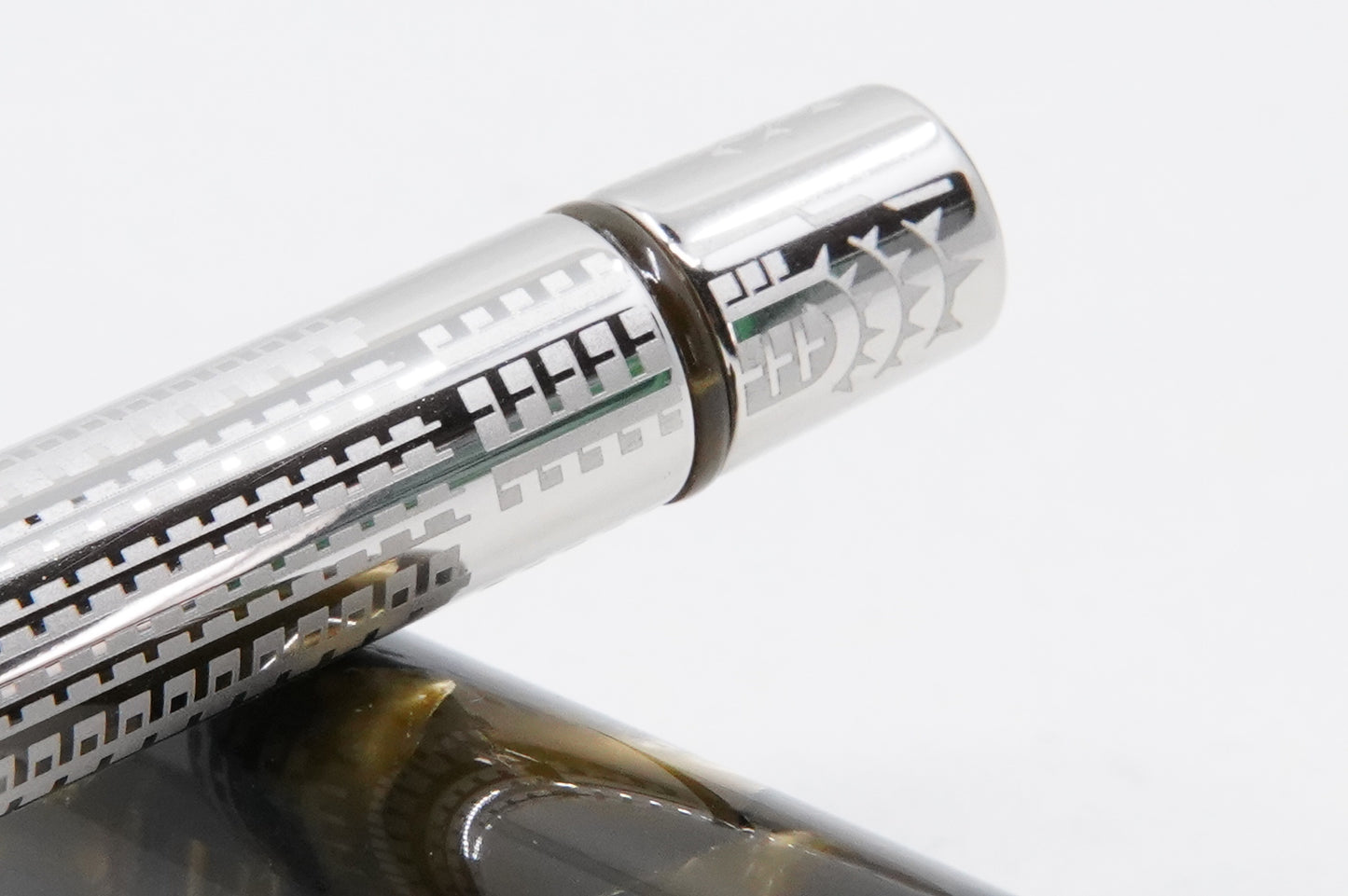 ASC Bologna Medio Green Autumn Celluloid Rhodium - nibs.com